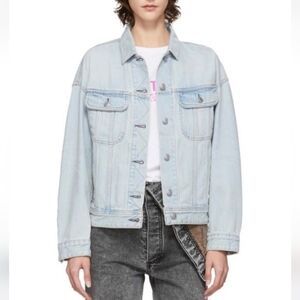 Acne Studios Blå Konst Japaness Denim Cotton Modell Jacket NWOT